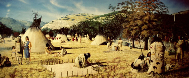 George Nelson. Lipan Apache encampment in the Texas hill country. Institute of Texan Cultures, University of Texas at San Antonio