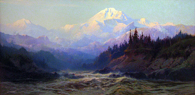 Painting of Mt. Denali by Sydney Laurence. Anchorage Museum