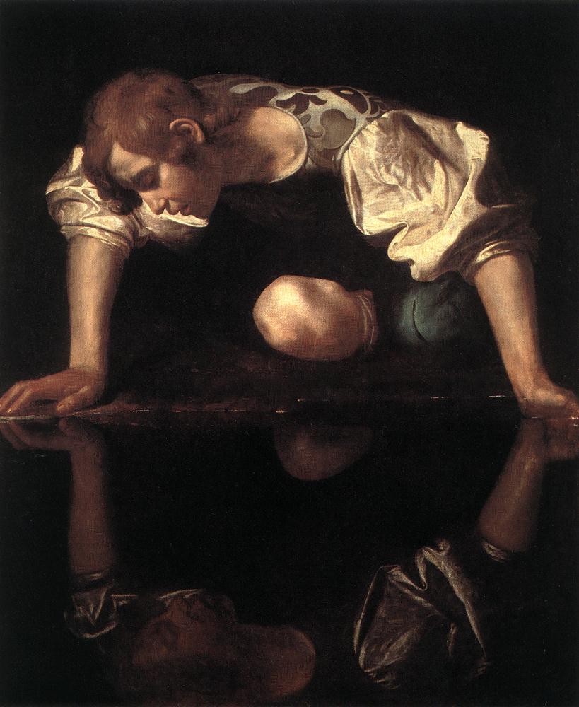 Караваджо. Нарцисс. 1598-1599.