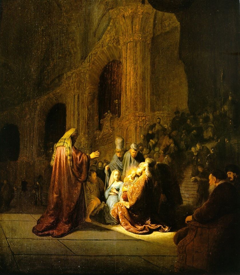 Рембрандт Харменс ван Рейн. Принесение младенца Христа в храм (Сретенье). 1630. Гаага, Королевская картинная галерея. 
