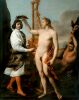 Андреа Сакки. Аполлон венчает лаврами Маркантонио Паскуалини. 1641. Нью Йорк, Metropolitan Museum