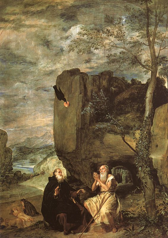 Святые Антоний и Павел. ~1630. Прадо 