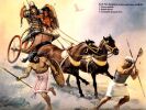 Ангус МакБрайд. Боевая колесница. Египет, раннее Новое царство, около 1430 г. до н.э. Лучник-seneny, возничий-kedjen, ханаанский крестьянин-ополченец. 