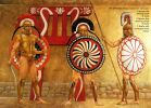 Ричард Хук. Спартанские цари (начало VI века до н.э.). Спартанский царь с мечом и щитом, спартанский царь закрывшийся щитом, гоплит в щлеме с гребнем. 