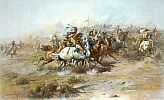 Чарльз Мэрион Расселл. "The Custer Fight". Битва при Литтл-Бигхорн. 1903