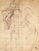 Якопо Понтормо. Рисунок Адама и Евы. 1546-1556. Уффици 