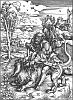 Альбрехт Дюрер. Самсон разрывающий пасть льва. 1498