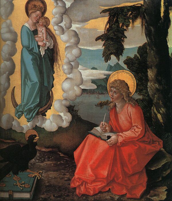 Ганс Бальдунг Грин. Иоанн Богослов на Патмосе. 1511 (1515 ?) . Нью Йорк. Метрополитен 