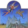 Братья Лимбург. Битва Архангела Михаила с драконом над аббатством Мон-Сен-Мишель