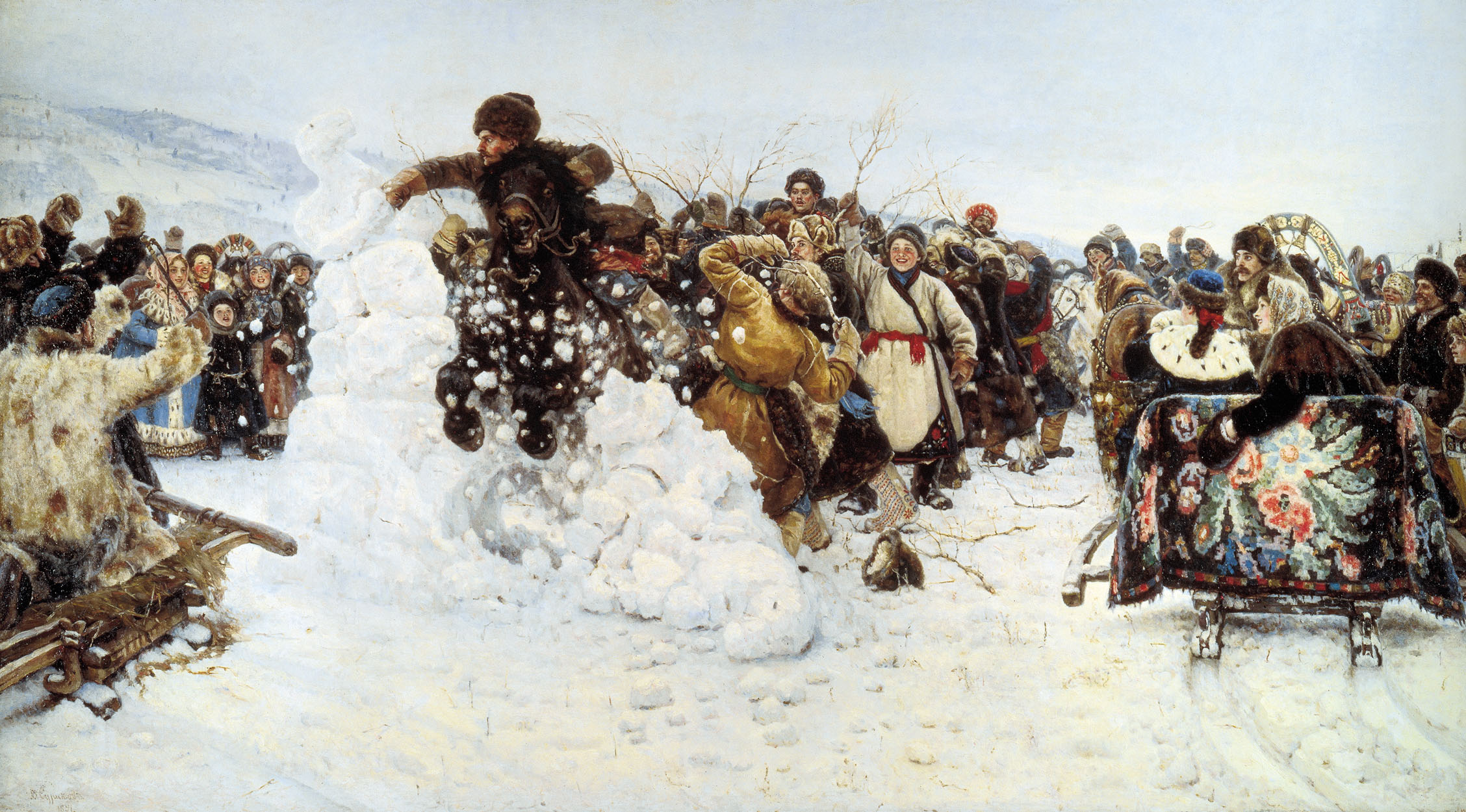 Vasiliy Ivanovich Surikov. Storm of Snow Fortress. 1891. Russian Museum
