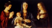 Джованни Беллини. Мадонна с Младенцем между святыми Екатериной и Марией Магдалиной. Частная коллекция