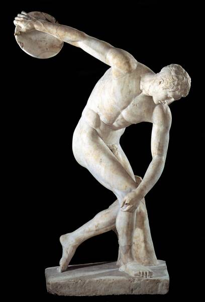 Римская копия Дискобола, "Дискобол Таунли". Британский музей.