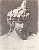 Михаил Александрович Врубель. Карандашный рисунок гипсовой головы (голова Бахуса). 1881 