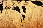 Макрон. Похищение Елены. Фрагмент росписи краснофигурного скифоса. Около 480 года до н.э. Бостон. Музей изящных искусств. 