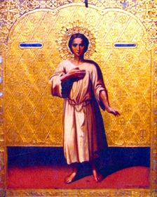 Икона святого блаженного Иоанна Устюжского из церкви святого Стефана Пермского в Великом Устюге. 1900