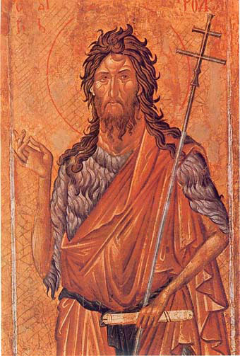 Иоанн Предтеча. Сербская икона. Около 1350 года 