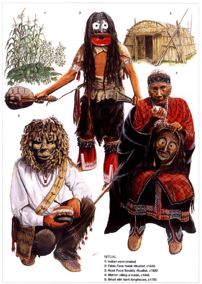 Ритуальные маски ирокезов. 19 век 