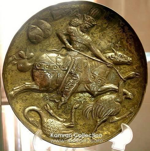 Царская конная охота на дрофу. Сасанидский Иран. Тебриз, Музей.