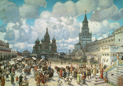 Аполлинарий Васнецов. Красная площадь во второй половине 17 века. 1925 