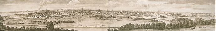 Панорама Москвы. Гравюра из книги Bruin de Cornelis "Путешествия по Московии". 