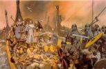 Ангус МакБрайд. Морская битва викингов: Король Олаф на борту "Длинного Змея" защищается от воинов Эрика Хаконсона. 