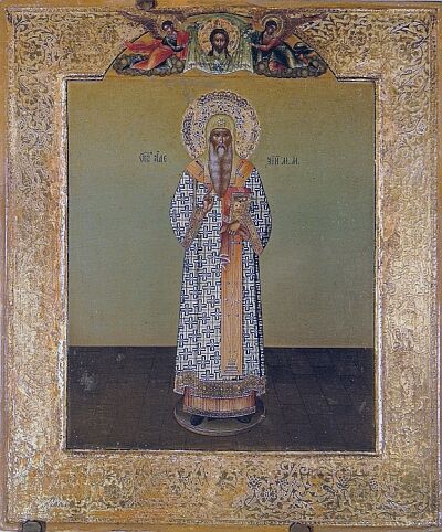 Saint Alexius, Metropolitan of Moscow. Mstyora icon. Late XIX century 