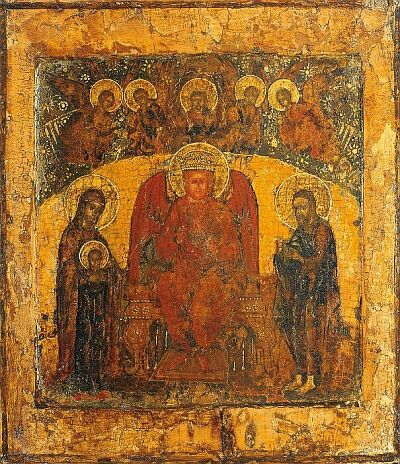 Sophia the Holy Wisdom (Sophia the Sacred Wisdom). Russian icon. Northern painting. Private collection. Germany 