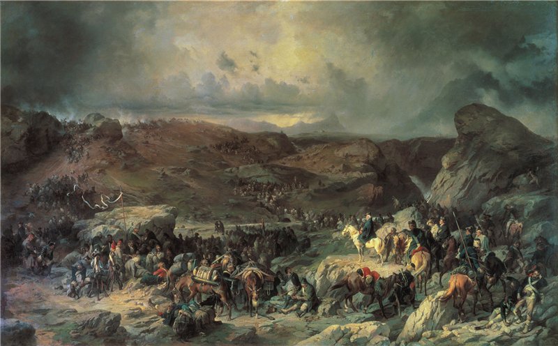 Alexander Ewstafiewich Kotzebu (Alexander Friedrich Wilhelm Franz von Kotzebue). Suvorov at the Saint-Gothard Pass, 13. 09. 1799. 