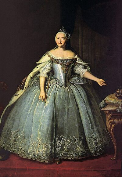 Ivan Yakovlevich Vishnyakov. Portrait of Empress Elizaveta Petrovna. 1743. State Tretyakov Gallery