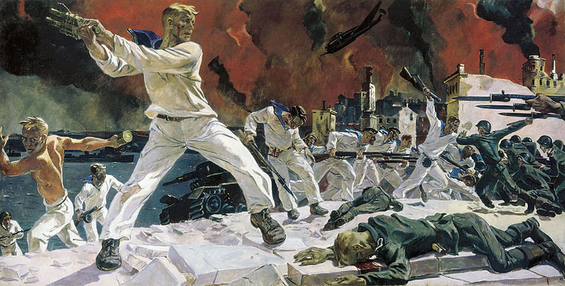 Aleksandr Aleksandrovich Deyneka. "The Defense of Sevastopol". 1942. Russian Museum