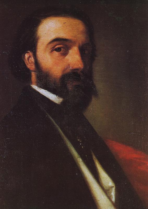 Djura Jaksic. Self-portrait. 1858 