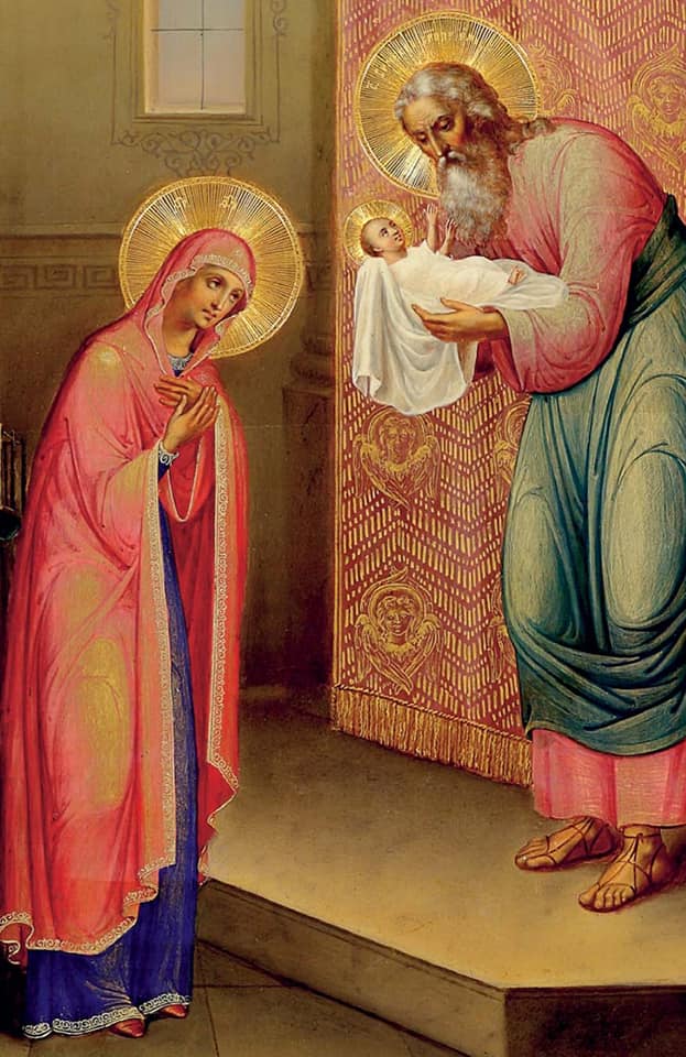 Пешехонов Василий Макарович. Сретение. 1872. 57,3?66,5 см. Икона из второго яруса иконостаса Петропавловской церкви Валаамского монастыря. Куопио (Финляндия), Музей Православной Церкви.